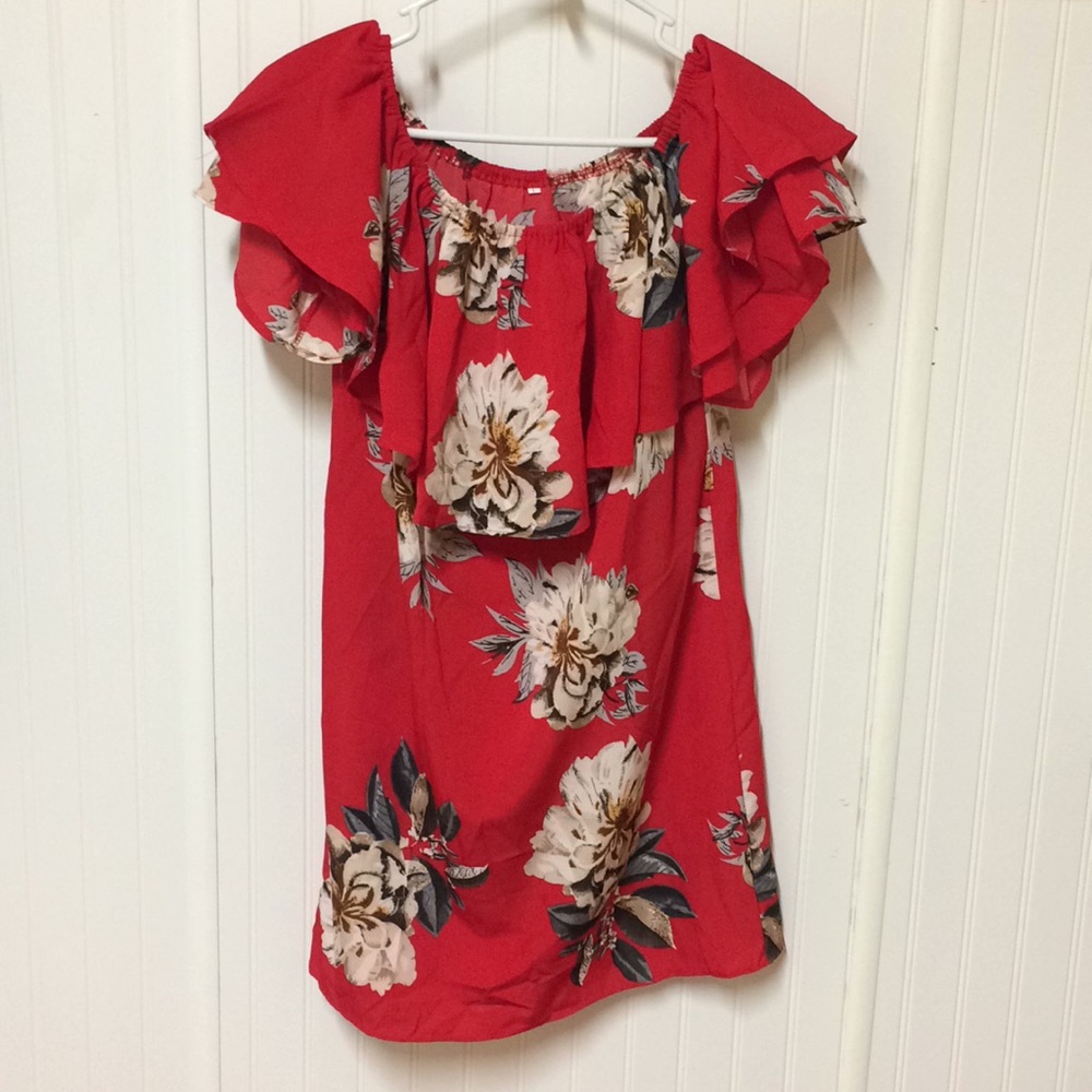 Floral off the shoulder dress